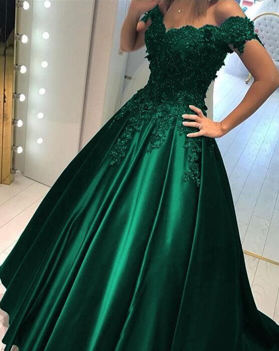 Emerald Ivy Evening Gown
