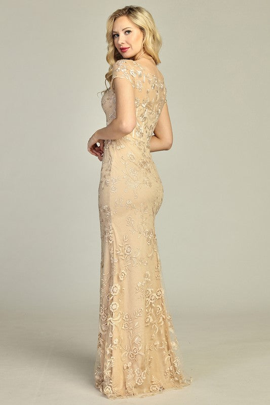 Moonlit Whisper Lace Mother of the Bride Gown