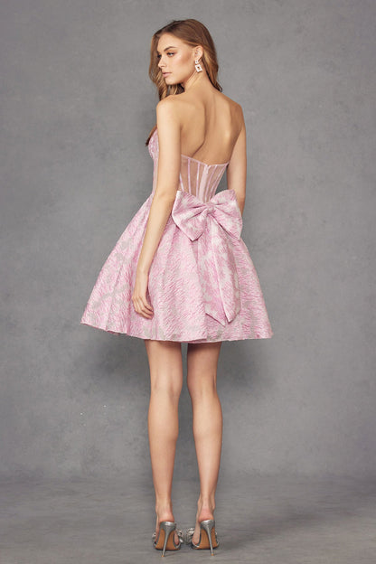Short Beaded Embellished A-Line Homecoming Cocktail Party Dress JTJT982S