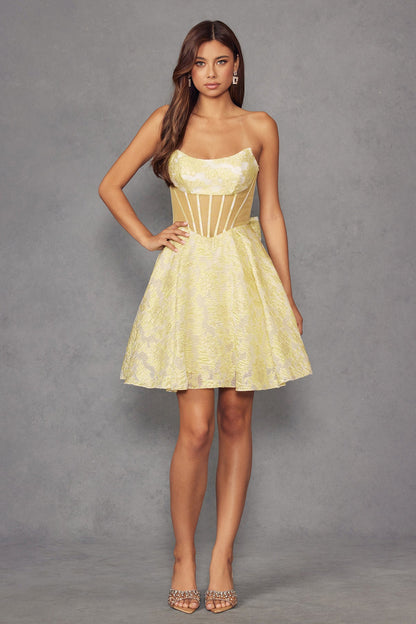 Short Beaded Embellished A-Line Homecoming Cocktail Party Dress JTJT982S
