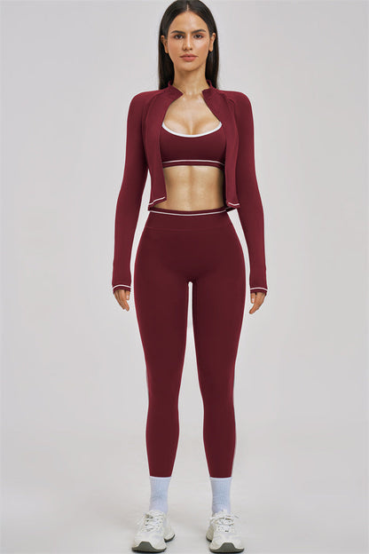 The Unbound Jacket Sports Bra Leggings 3-Piece Set