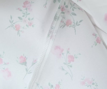 Robe d'été blanche à fleurs pour femmes, sexy, taille ajustée, flatteuse, robe bouffante