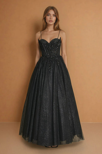 Floor Length Corset Formal Prom Ball Gown