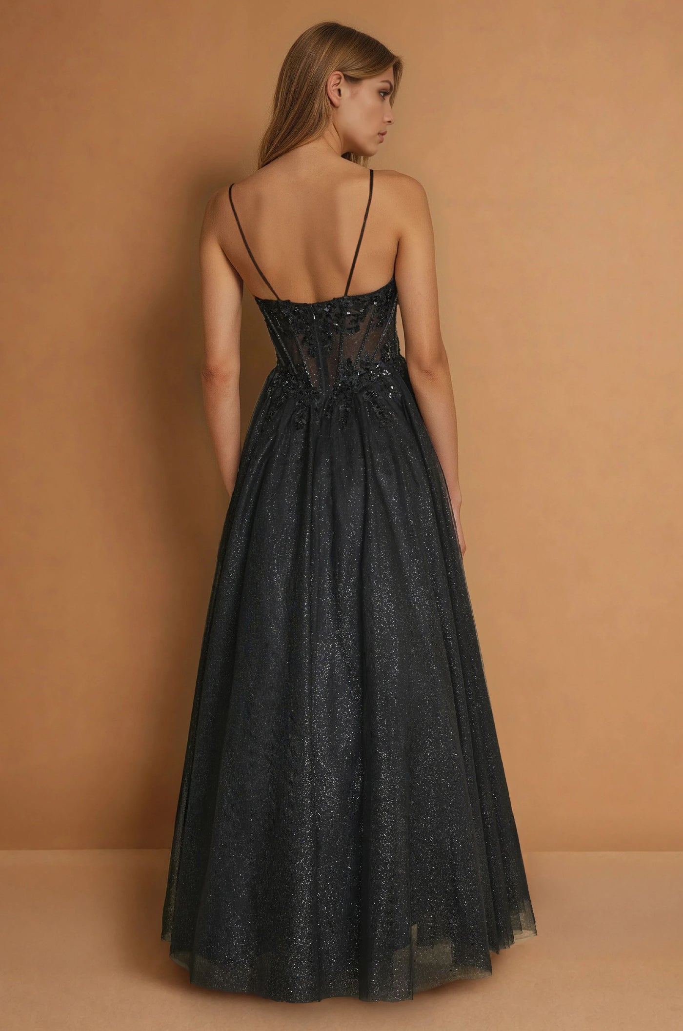 Floor Length Corset Formal Prom Ball Gown