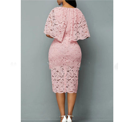 African Lace Midi Dress