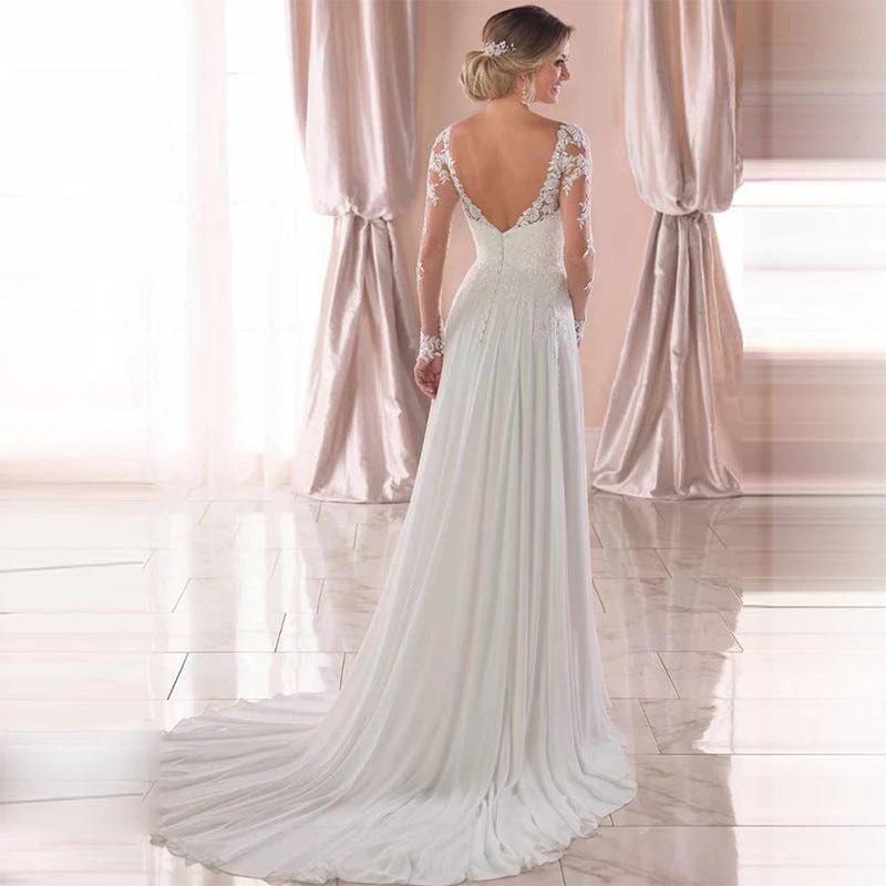 Lace Long-Sleeve Wedding Gown