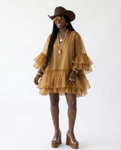 Divine Tiered Ruffle Mini Dress