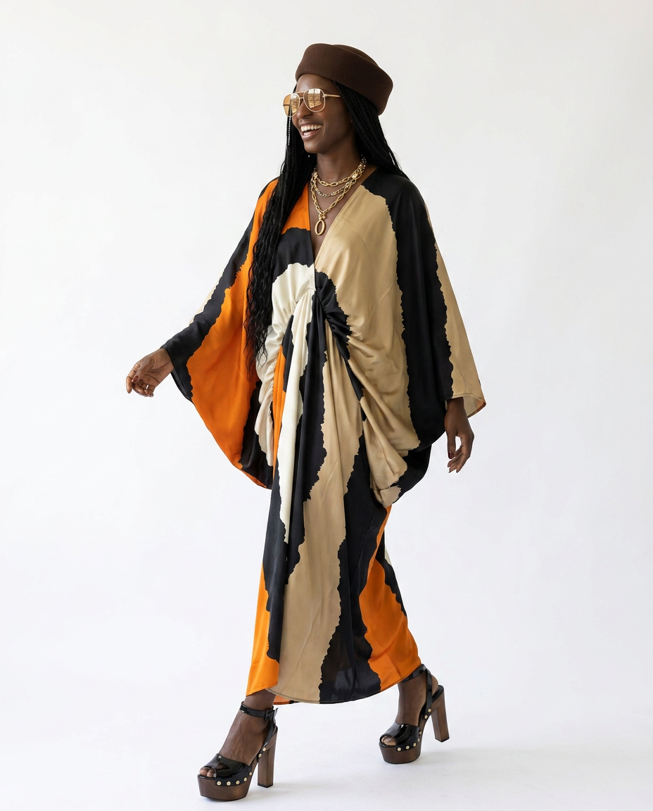 Free Spirit Printed Oversized Kaftan