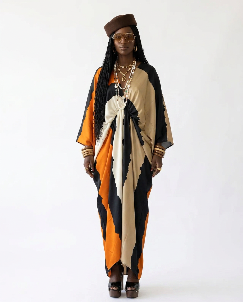 Free Spirit Printed Oversized Kaftan