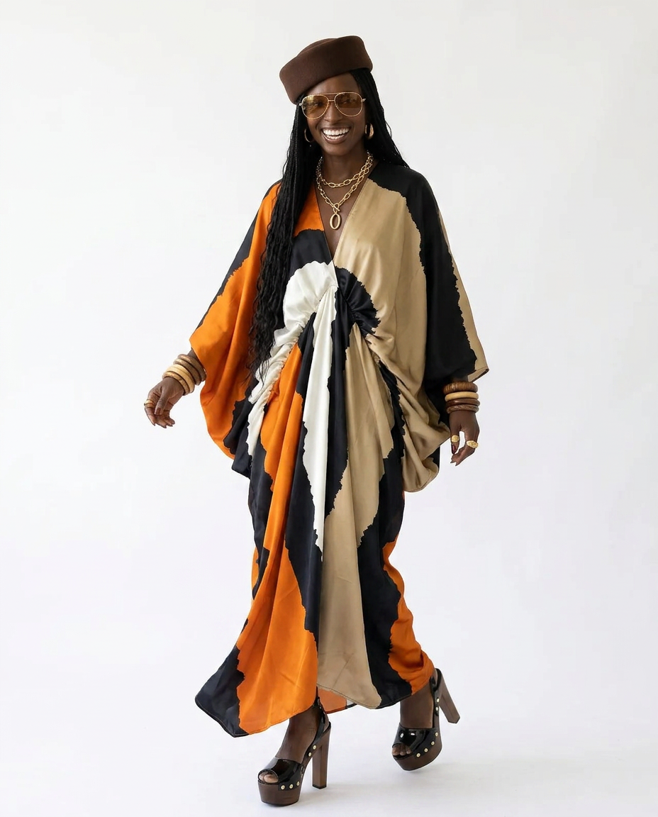 Free Spirit Printed Oversized Kaftan