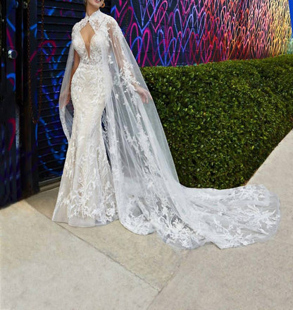 Rena Beaded Lace Sheath Gown