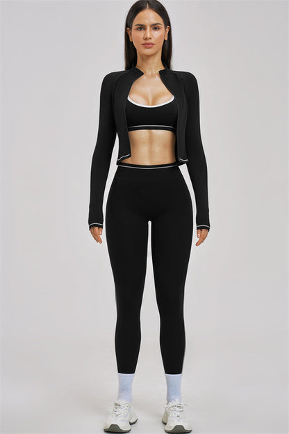 The Unbound Jacket Sports Bra Leggings 3-Piece Set