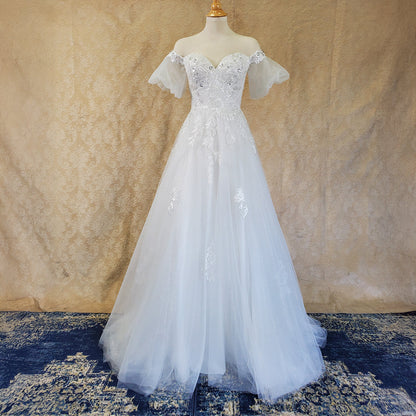 Elegant Off Shoulder Wedding Gown