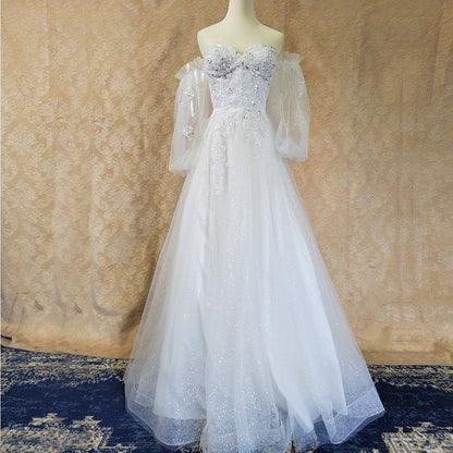 Alluring Off-Shoulder Wedding Gown