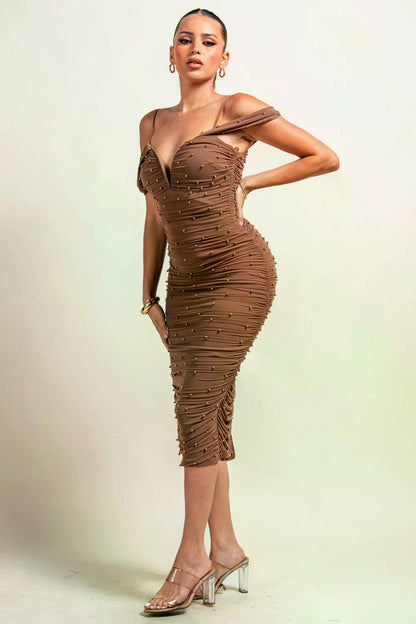 Pretty In Pearl Midi Dress