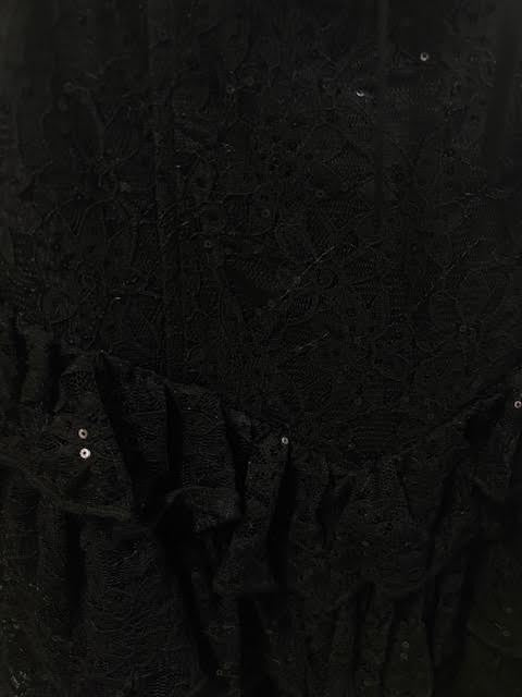 Sweetheart Ruffle Lace Mini Dress