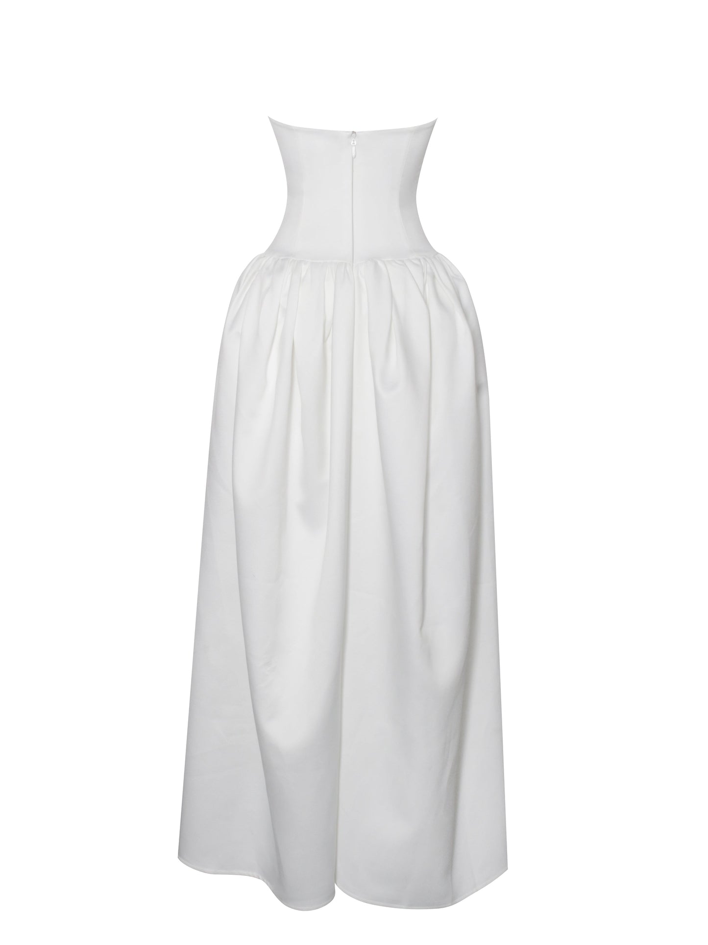 Naila Lace Trim Strapless Drop Waist Wedding Gown