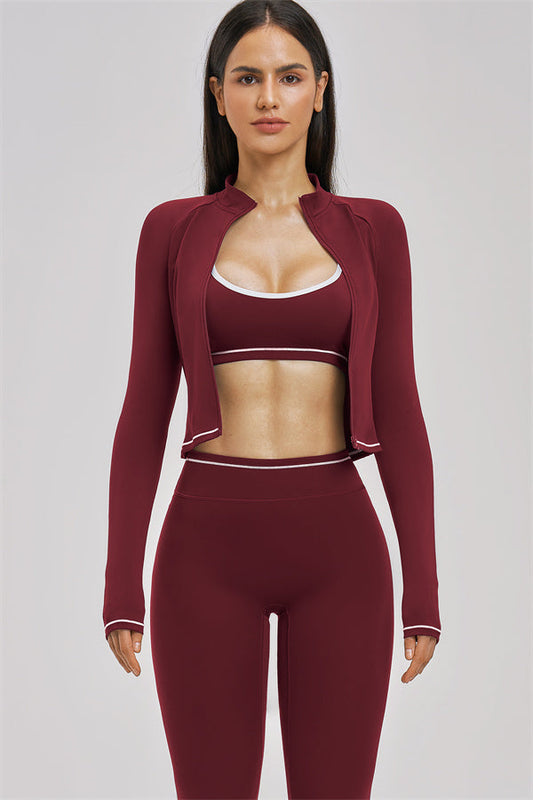 Ensemble 3 pièces Unbound : Veste, Soutien-gorge de Sport, Leggings