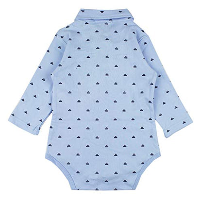 Little Gentlemen - Baby Boys Blue Romper, Pants, Vest and Hat 4-Piece Clothing Set