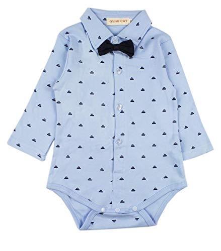 Little Gentlemen - Baby Boys Blue Romper, Pants, Vest and Hat 4-Piece Clothing Set