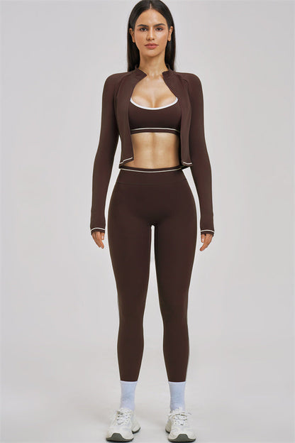The Unbound Jacket Sports Bra Leggings 3-Piece Set