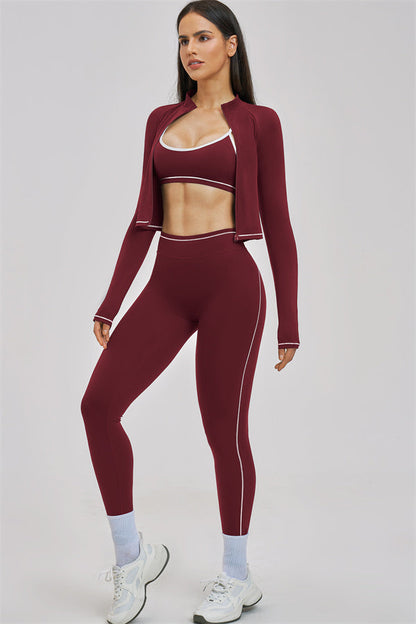 The Unbound Jacket Sports Bra Leggings 3-Piece Set