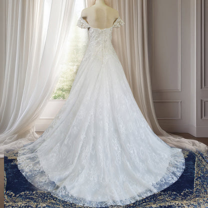 Timeless A-Line Off-Shoulder Wedding Dress
