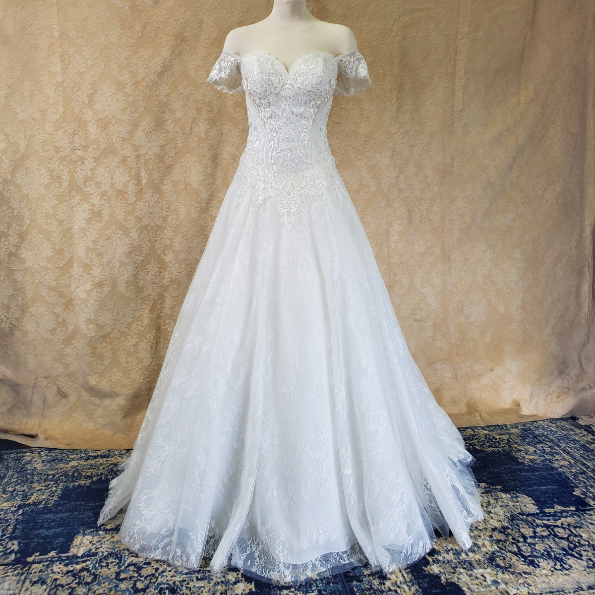 Timeless A-Line Off-Shoulder Wedding Dress