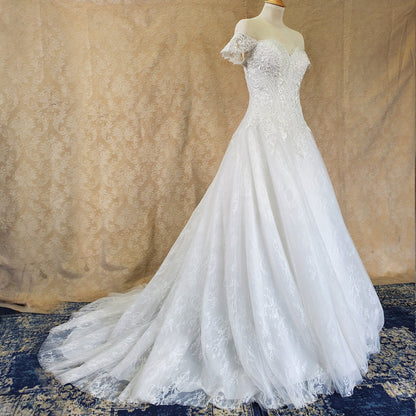 Timeless A-Line Off-Shoulder Wedding Dress