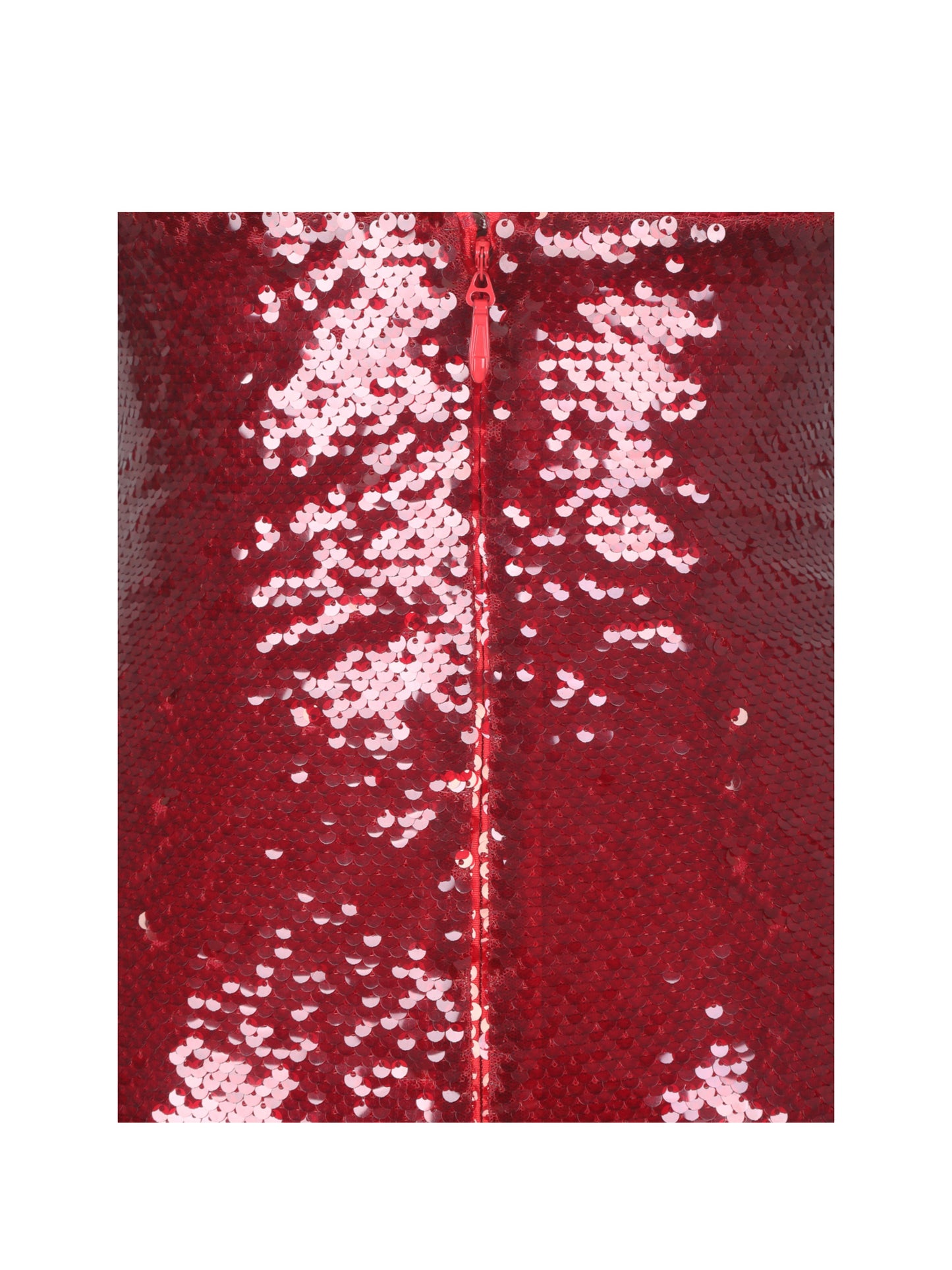 Shanelle Crimson Sequin Plunging Midi Dress