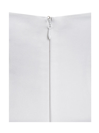 Naila Lace Trim Strapless Drop Waist Wedding Gown