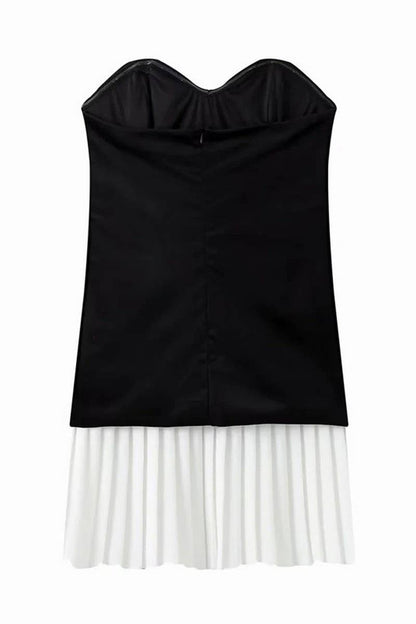 Strapless black Velvet Dress
