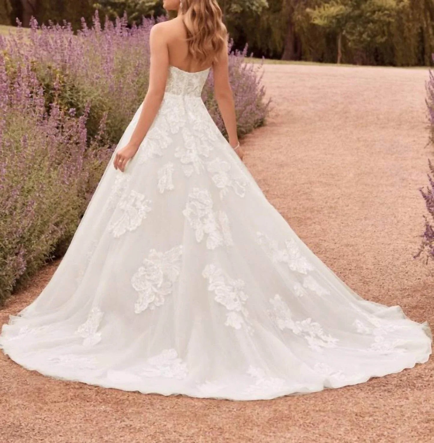 Strapless Sparkly Princess Wedding Gown