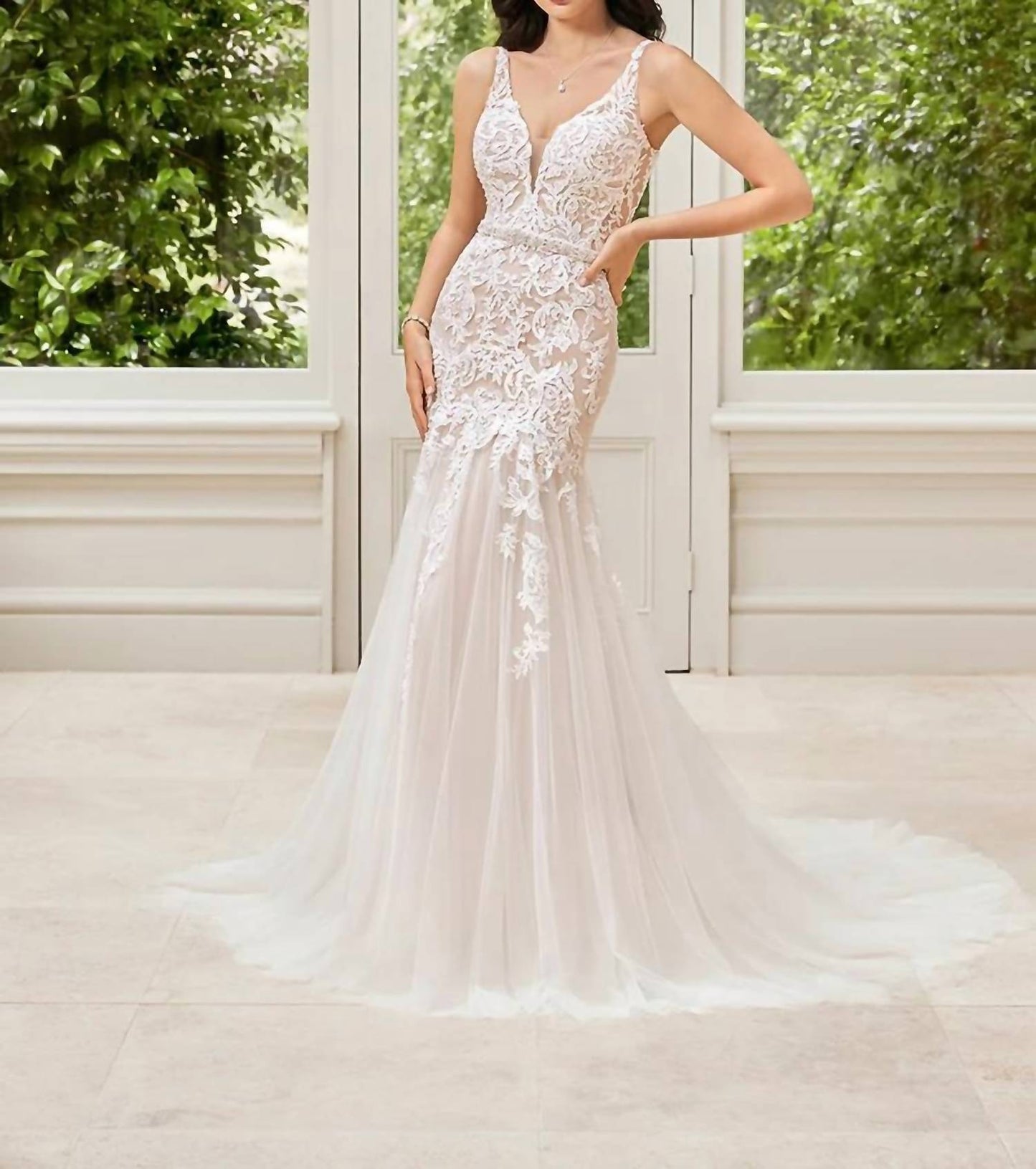 Lace And Tulle Wedding Gown