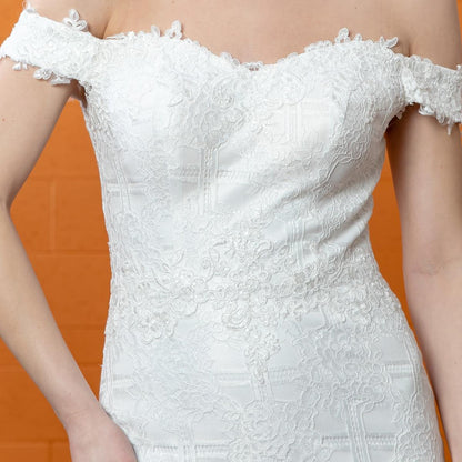 Regal Off-Shoulder Mermaid Wedding Dress