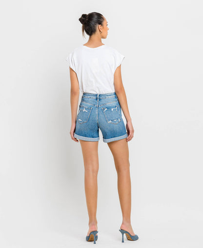 CORA HIGH RISE DOUBLE CUFF SHORTS