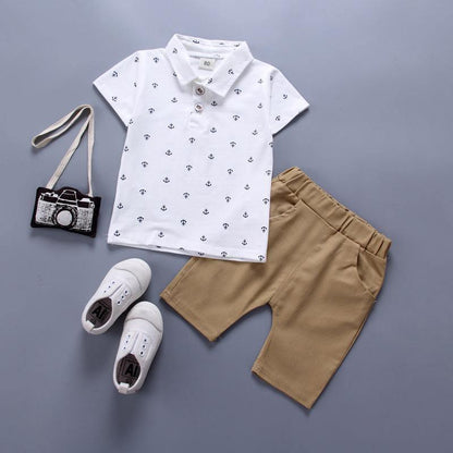 Anchor Printed Boy's Shirt Pant Set