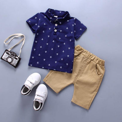 Anchor Printed Boy's Shirt Pant Set