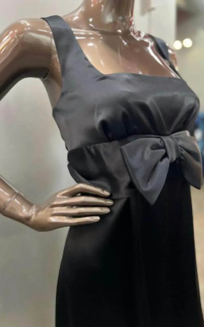 Satin Cocktail Dress With Bow