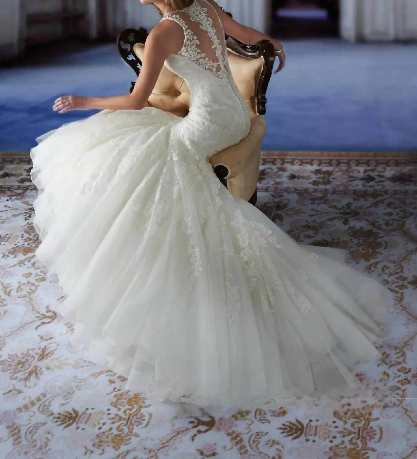 Mermaid Sheer Wedding Dress