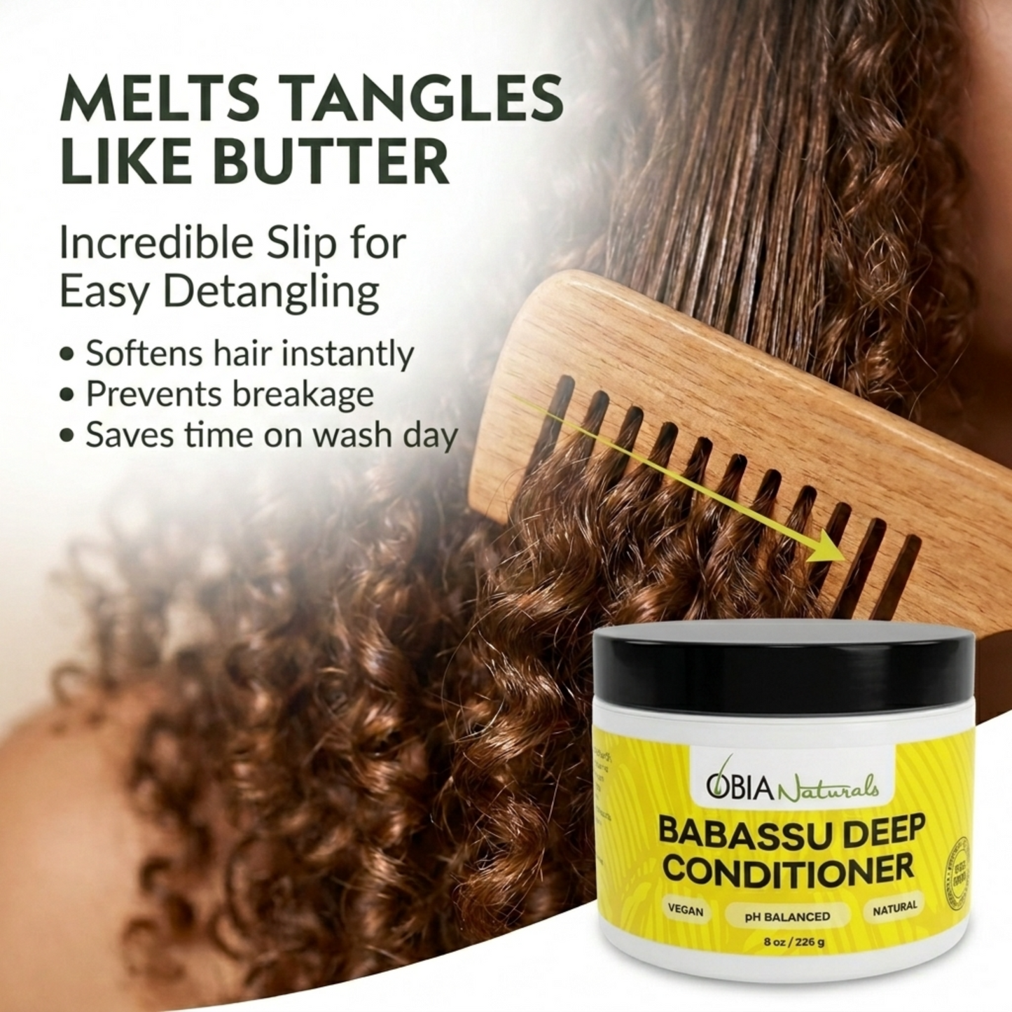 Babassu Deep Conditioner — Protein-Free for Dry, Curly Hair