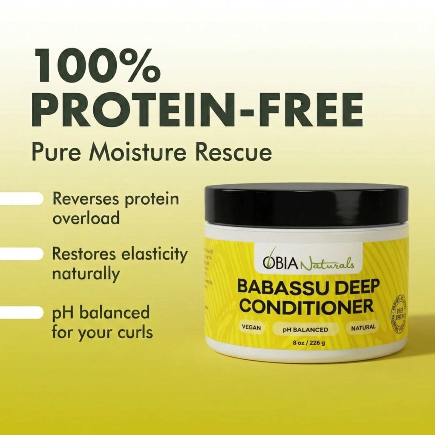 Babassu Deep Conditioner — Protein-Free for Dry, Curly Hair