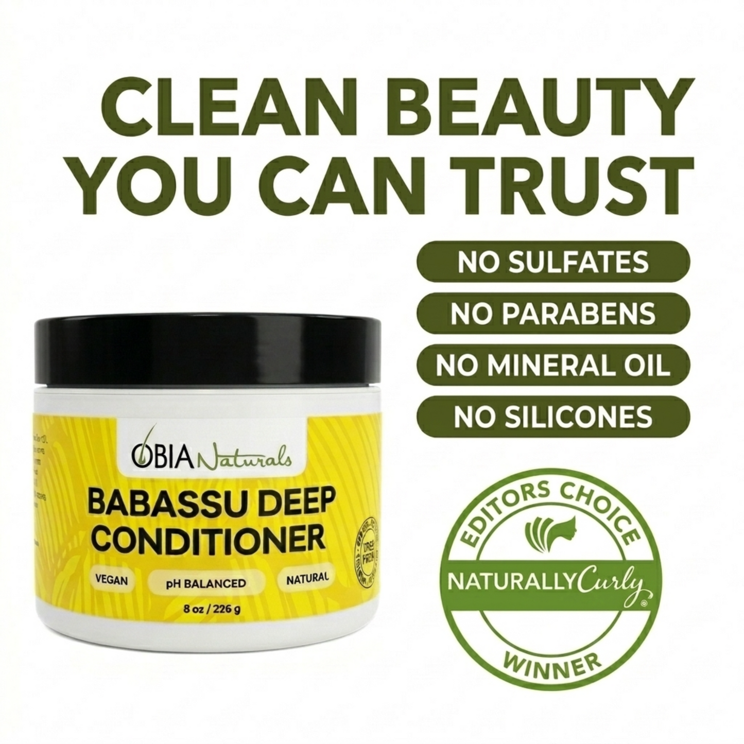 Babassu Deep Conditioner — Protein-Free for Dry, Curly Hair