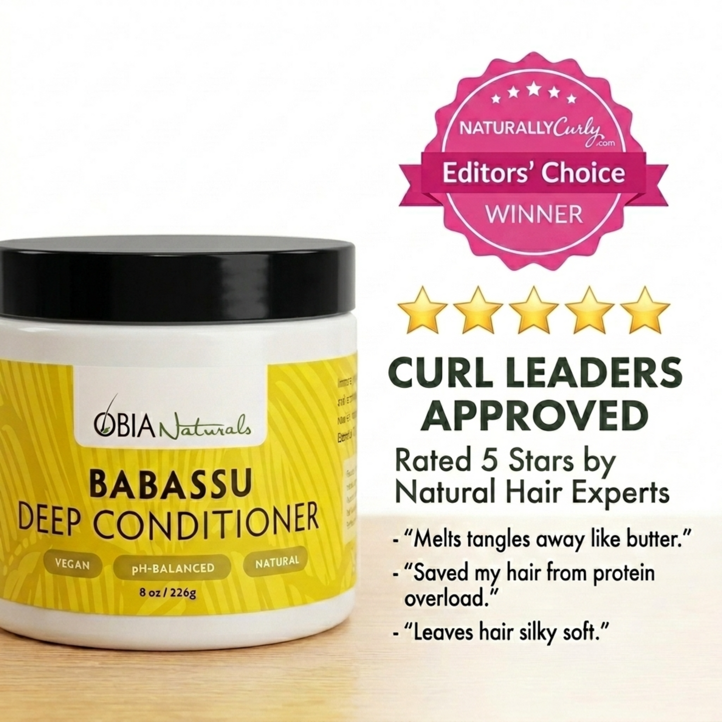 Babassu Deep Conditioner — Protein-Free for Dry, Curly Hair