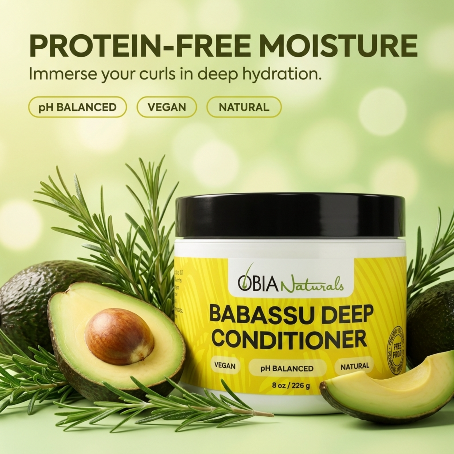 Babassu Deep Conditioner — Protein-Free for Dry, Curly Hair