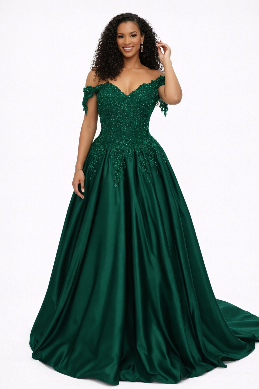Emerald Ivy Evening Gown