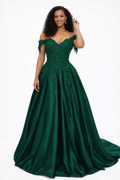Emerald Ivy Evening Gown