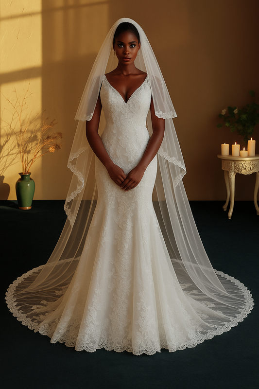 Fair Maiden Veil with Train