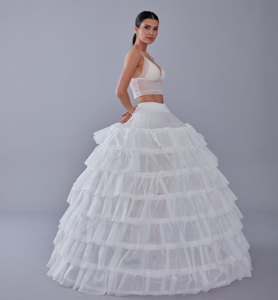 Wedding Dress with Underskirt-Quinceanera Dress Petticoat-Bridal Ball Gown Crinoline