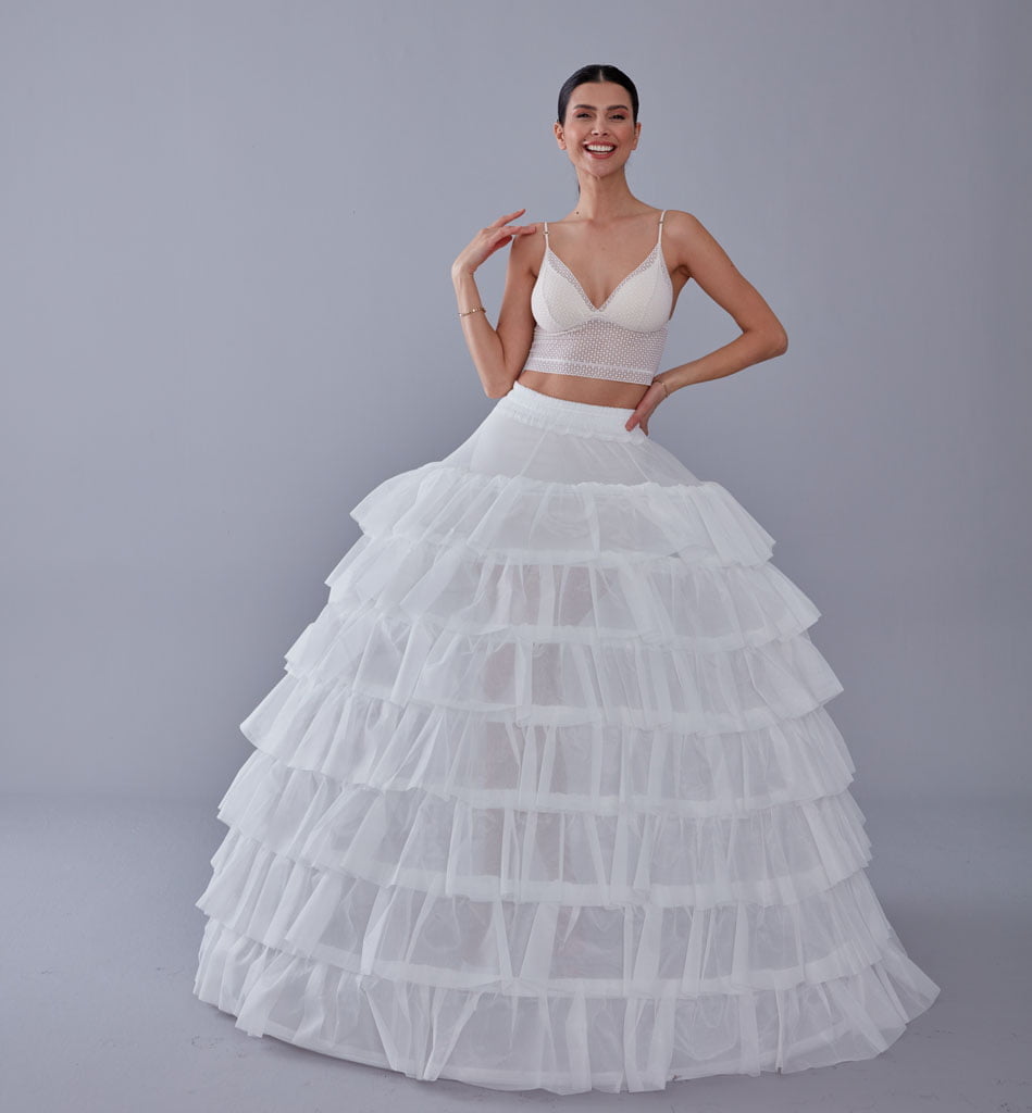 Wedding Dress with Underskirt-Quinceanera Dress Petticoat-Bridal Ball Gown Crinoline